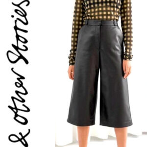 - & Other Stories Leather Cullote shorts- size 2